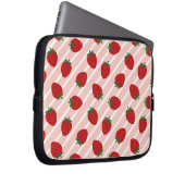 Strawberry Stripe Delight Laptopschutzhülle (Vorne Rechts)