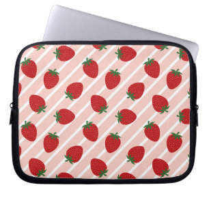 Strawberry Stripe Delight Laptopschutzhülle