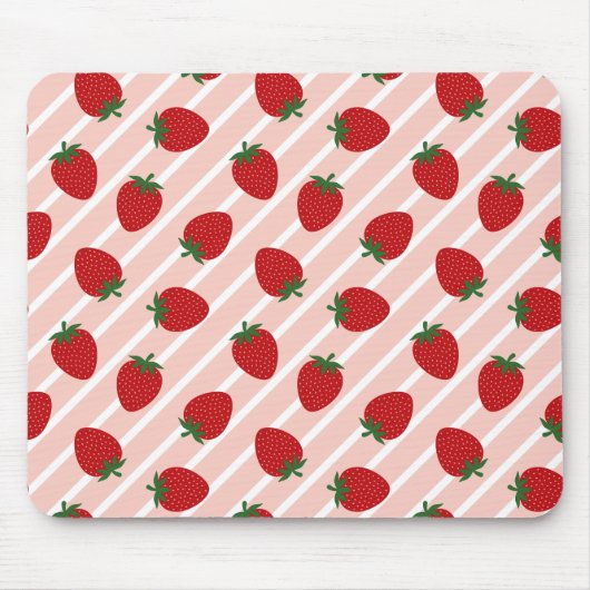 Strawberry Stripe Delight Mousepad (Vorne)