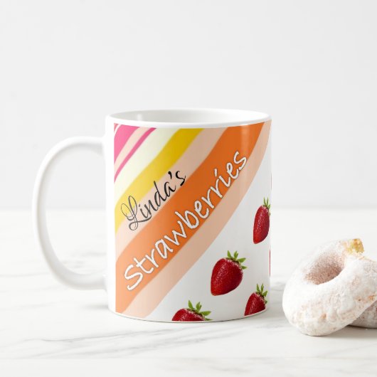 Strawberry Stripe Tasse (Mit Donut)