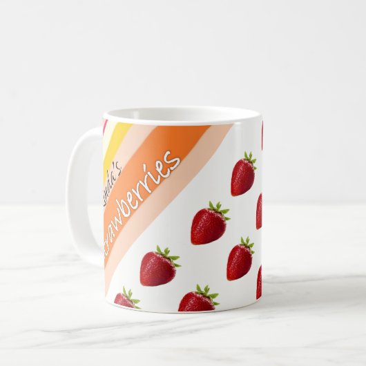 Strawberry Stripe Tasse (Vorderseite Links)
