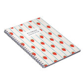 Strawberry Striped Pattern Notebook Notizblock (Rechte Seite)
