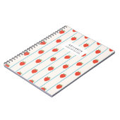 Strawberry Striped Pattern Notebook Notizblock (Linke Seite)