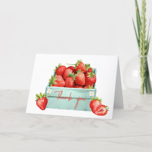 Strawberry Summer Baby Dusche Dankeskarte