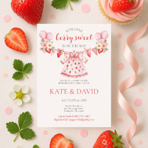 Strawberry Summer Baby Dusche Einladung