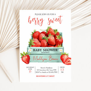 Strawberry Summer Baby Dusche Einladung