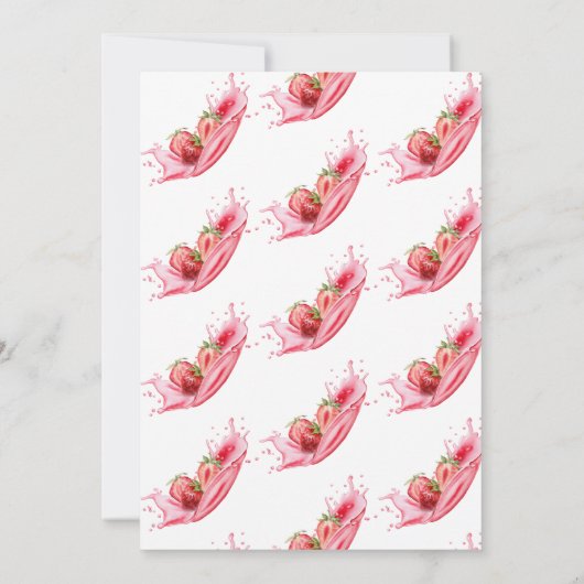 Strawberry | Summer Baby Shower Invitation Einladung (Rückseite)