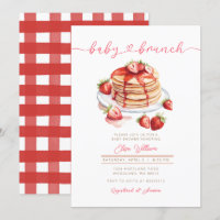 Strawberry Summer Pancake Baby Brunch Babydusche