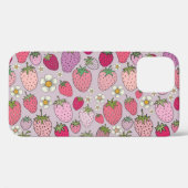 Strawberry Summer Seamless Pattern Case-Mate iPhone Hülle (Rückseite (Horizontal))