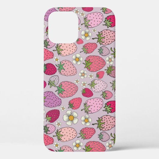 Strawberry Summer Seamless Pattern Case-Mate iPhone Hülle (Rückseite)