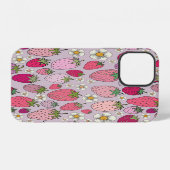 Strawberry Summer Seamless Pattern iPhone Hülle (Rückseite (Horizontal))