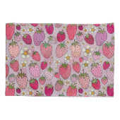 Strawberry Summer Seamless Pattern Kissenbezug (Rückseite)