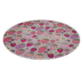 Strawberry Summer Seamless Pattern Schneidebrett (Ecke)