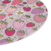 Strawberry Summer Seamless Pattern Schneidebrett (Ecke)