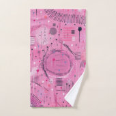 Strawberry Sundae Abstract Art  Badhandtuch Set (Handtuch)