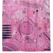 Strawberry Sundae Abstract Art  Duschvorhang (Vorderseite)