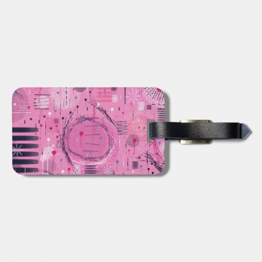 Strawberry Sundae Abstract Art  Gepäckanhänger (Rückseite horizontal)