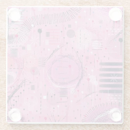 Strawberry Sundae Abstract Art  Glasuntersetzer (Rückseite)