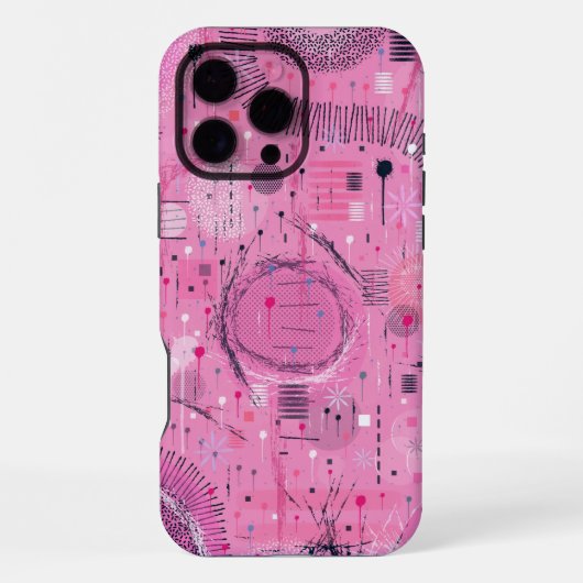 Strawberry Sundae Abstract Art  iPhone Hülle (Rückseite)