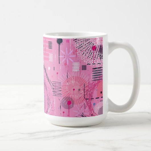 Strawberry Sundae Abstract Art  Kaffeetasse (Rechts)