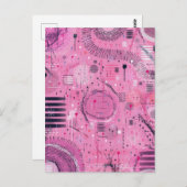 Strawberry Sundae Abstract Art Postkarte (Vorne/Hinten)