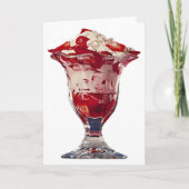 Strawberry Sundae Karte (Vorderseite)