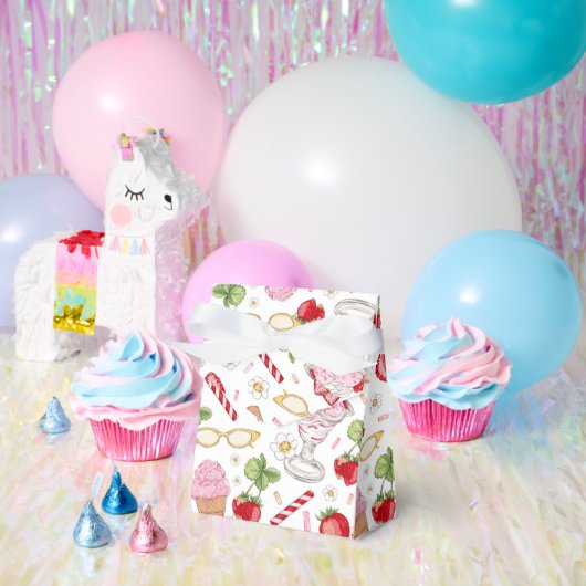 Strawberry Sundae Pattern Fevor Box Geschenkschachtel (Party)