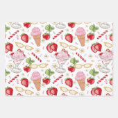 Strawberry Sundae Pattern Geschenkpapier Set (Vorderseite 3)
