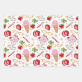 Strawberry Sundae Pattern Geschenkpapier Set (Vorderseite 2)