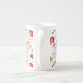 Strawberry Sundae Pattern Porzellantasse (Rückseite)