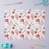 Strawberry Sundae Pattern Seidenpapier (Basteln)