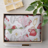 Strawberry Sundae Pattern Seidenpapier (Geschenk)