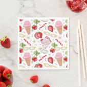 Strawberry Sundae Pattern Serviette (Beispiel)