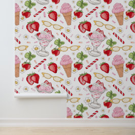 Strawberry Sundae Pattern Tapete