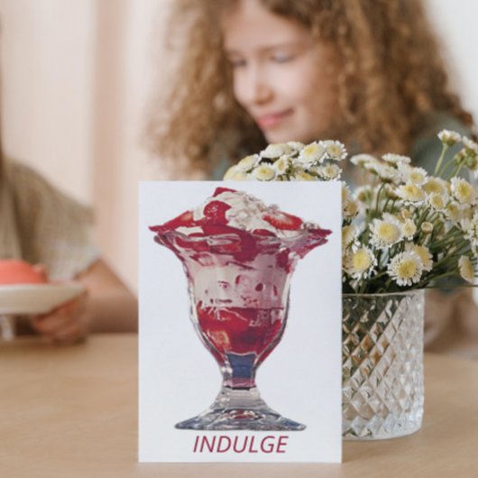 Strawberry Sundae Sweet Indulge Birthday Karte