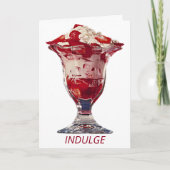 Strawberry Sundae Sweet Indulge Birthday Karte (Vorderseite)