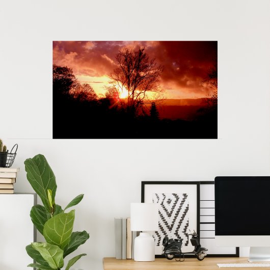 Strawberry Sunrise Poster (Heimbüro)