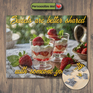 Strawberry-Süßigkeiten Motivierend personalisieren Puzzle
