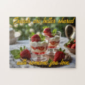 Strawberry-Süßigkeiten Motivierend personalisieren Puzzle (Horizontal)