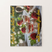 Strawberry-Süßigkeiten Motivierend personalisieren Puzzle (Vertikal)