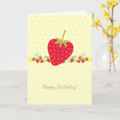 Strawberry Sweet baby First Birthday Party Karte (Gelbe Blume)