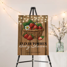 Strawberry Sweet Basket Baby Dusche