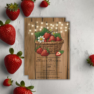 Strawberry Sweet Basket Baby Dusche Einladung