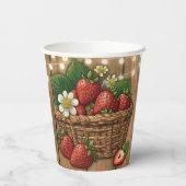 Strawberry Sweet Basket Baby Dusche Pappbecher (Rückseite)