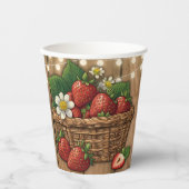 Strawberry Sweet Basket Baby Dusche Pappbecher (Vorderseite)