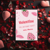 Strawberry Sweet Berry Valentinstag Mitteilungskarte
