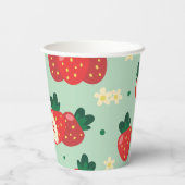 Strawberry Sweet Birthday Party Paper Cups Pappbecher (Rückseite)