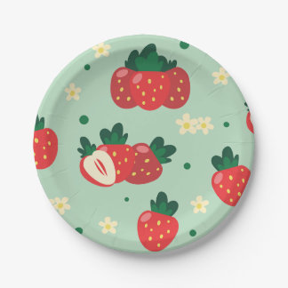 Strawberry Sweet Birthday Party Pappteller