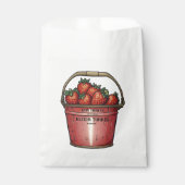 Strawberry Sweet Bucket Baby Dusche Geschenktütchen (Vorderseite)