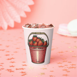 Strawberry Sweet Bucket Baby Dusche Pappbecher